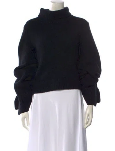 Pre-owned Khaite Cashmere Turtleneck Sweater In Black