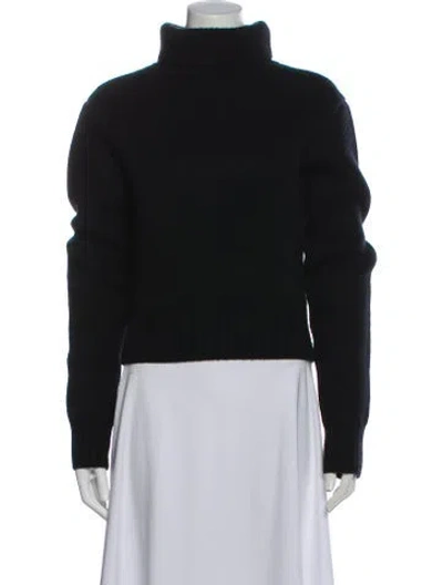Pre-owned Khaite Cashmere Turtleneck Sweater In Black