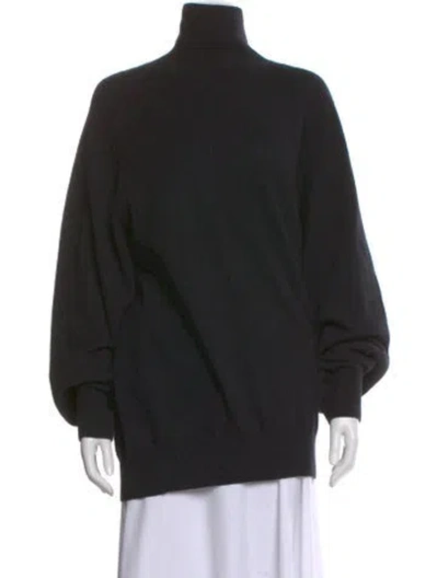 Pre-owned Khaite Cashmere Turtleneck Sweater In Black