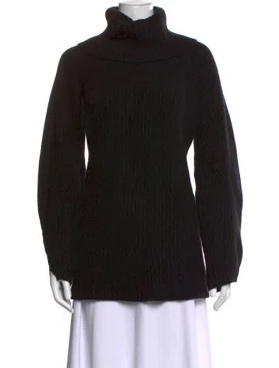 Pre-owned Khaite Cashmere Turtleneck Sweater In Black
