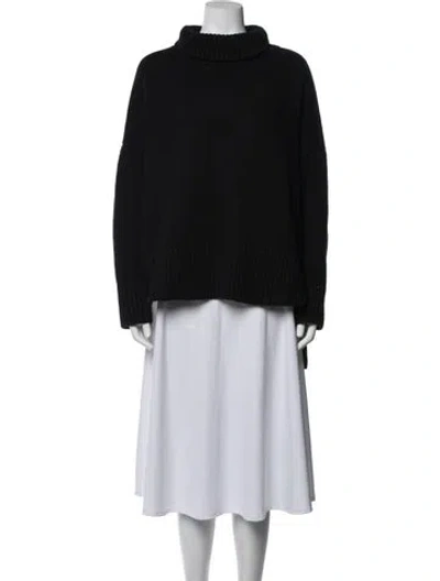 Pre-owned Khaite Cashmere Turtleneck Sweater In Black