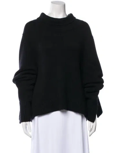 Pre-owned Khaite Cashmere Turtleneck Sweater In Blue