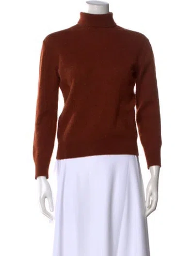 Pre-owned Khaite Cashmere Turtleneck Sweater In Brown