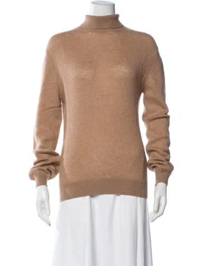 Pre-owned Khaite Cashmere Turtleneck Sweater In Brown