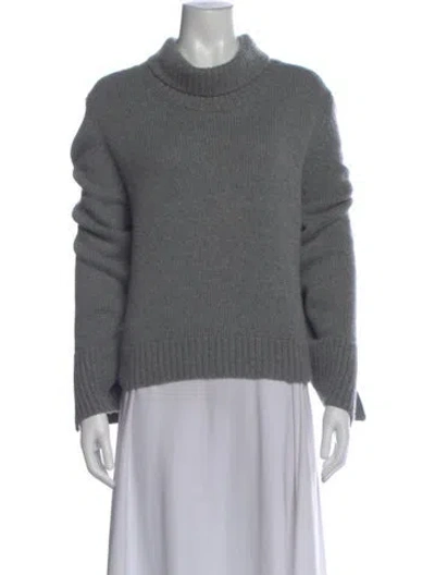 Pre-owned Khaite Cashmere Turtleneck Sweater In Gray