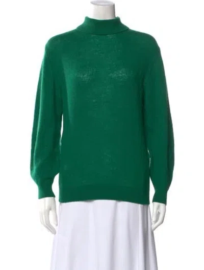 Pre-owned Khaite Cashmere Turtleneck Sweater In Green