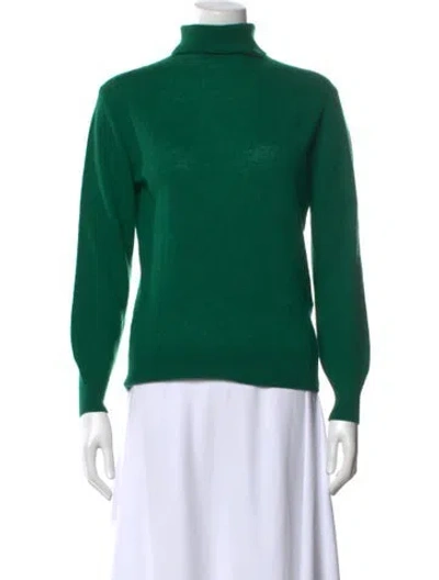 Pre-owned Khaite Cashmere Turtleneck Sweater In Green