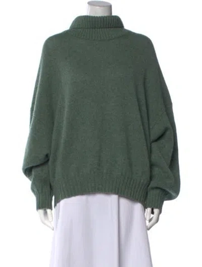 Pre-owned Khaite Cashmere Turtleneck Sweater In Green
