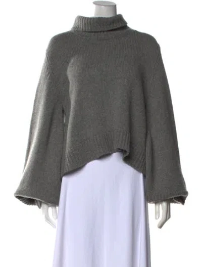Pre-owned Khaite Cashmere Turtleneck Sweater In Grey