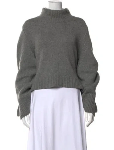 Pre-owned Khaite Cashmere Turtleneck Sweater In Grey