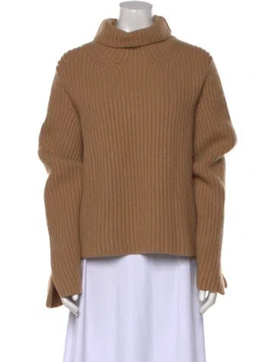 Pre-owned Khaite Cashmere Turtleneck Sweater In Neutral