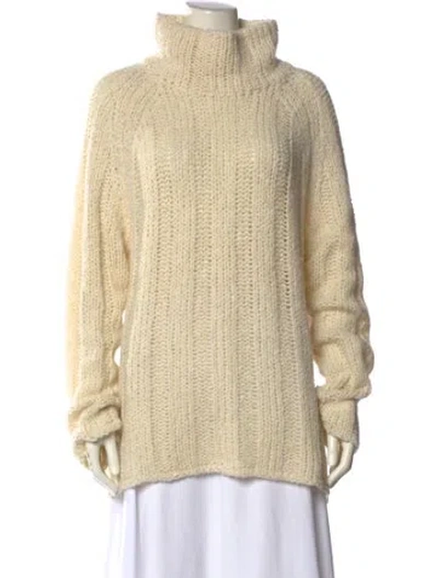 Pre-owned Khaite Cashmere Turtleneck Sweater In Neutral
