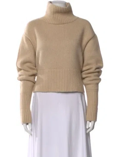 Pre-owned Khaite Cashmere Turtleneck Sweater In Neutral