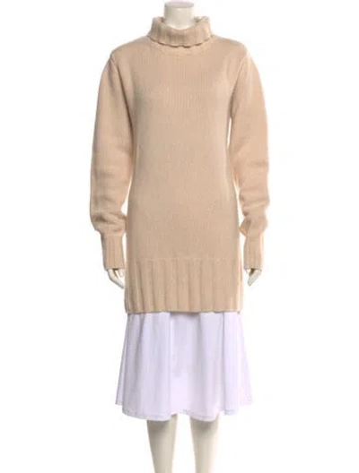 Pre-owned Khaite Cashmere Turtleneck Sweater In Neutral