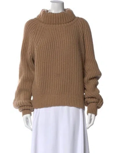 Pre-owned Khaite Cashmere Turtleneck Sweater In Neutral
