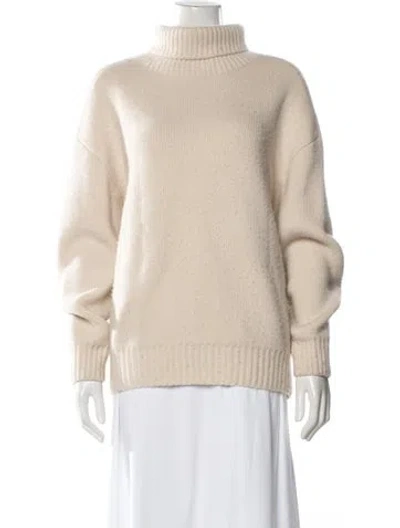 Pre-owned Khaite Cashmere Turtleneck Sweater In Neutral