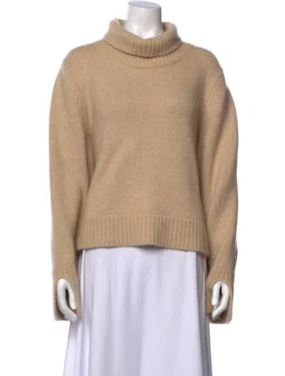 Pre-owned Khaite Cashmere Turtleneck Sweater In Neutral