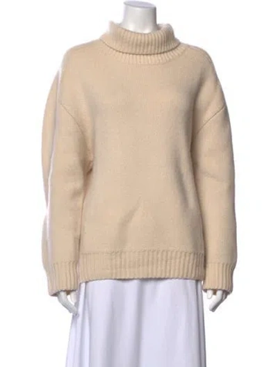 Pre-owned Khaite Cashmere Turtleneck Sweater In Neutral