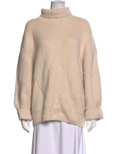 Pre-owned Khaite Cashmere Turtleneck Sweater In Neutrals