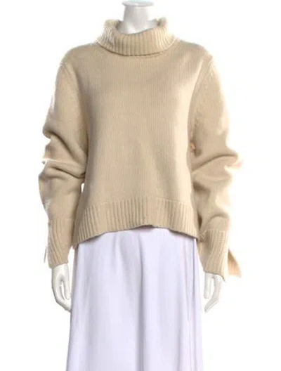 Pre-owned Khaite Cashmere Turtleneck Sweater In Neutrals