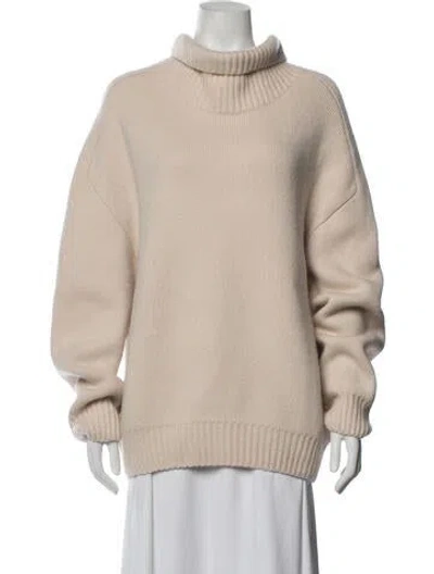 Pre-owned Khaite Cashmere Turtleneck Sweater In Neutrals