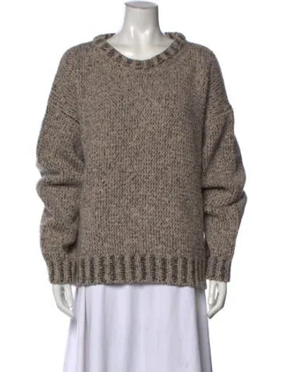 Pre-owned Khaite Cashmere Tweed Pattern Sweater In Neutral