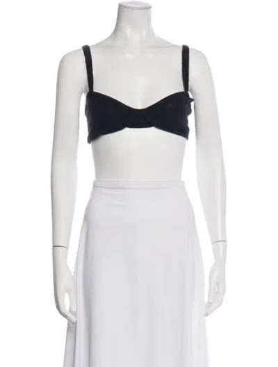 Pre-owned Khaite Cashmere V-neck Sports Bra W/ Tags In White