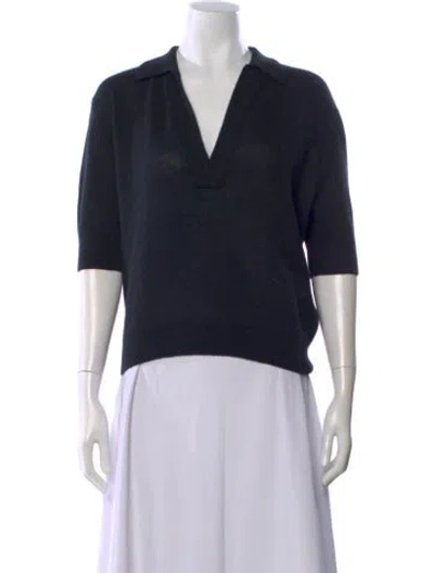 Pre-owned Khaite Cashmere V-neck Sweater In Black