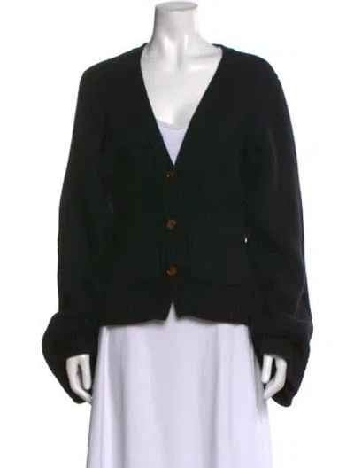 Pre-owned Khaite Cashmere V-neck Sweater In Black
