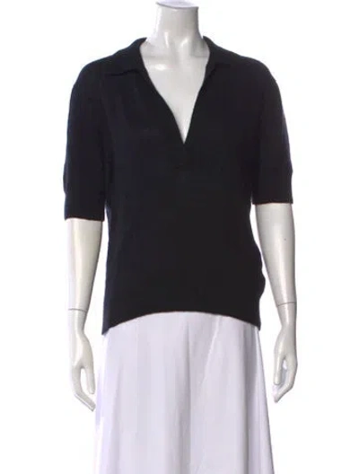 Pre-owned Khaite Cashmere V-neck Sweater In Black