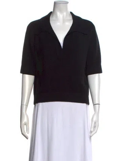 Pre-owned Khaite Cashmere V-neck Sweater In Black