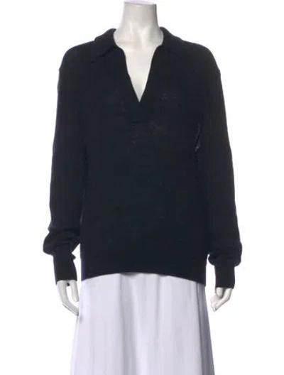 Pre-owned Khaite Cashmere V-neck Sweater In Black