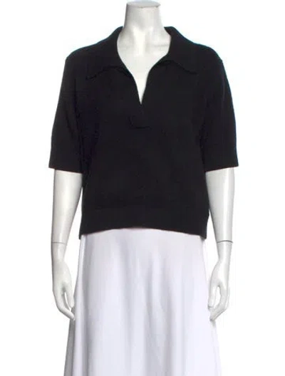 Pre-owned Khaite Cashmere V-neck Sweater In Black