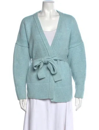 Pre-owned Khaite Cashmere V-neck Sweater In Blue