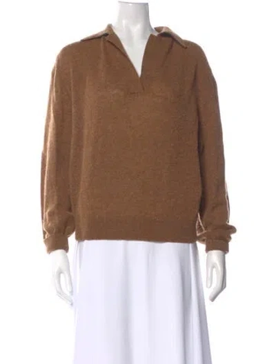 Pre-owned Khaite Cashmere V-neck Sweater In Brown
