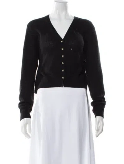 Pre-owned Khaite Cashmere V-neck Sweater In Gray