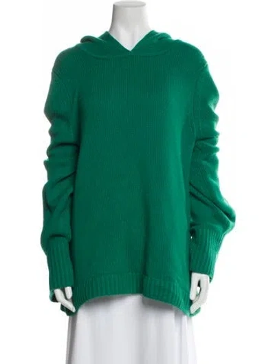 Pre-owned Khaite Cashmere V-neck Sweater In Green