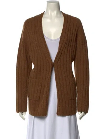 Pre-owned Khaite Cashmere V-neck Sweater In Neutral