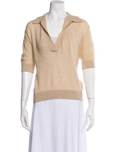 Pre-owned Khaite Cashmere V-neck Sweater In Neutral