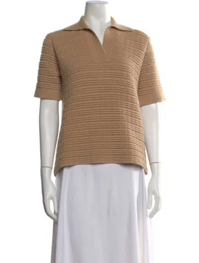Pre-owned Khaite Cashmere V-neck Sweater In Neutral