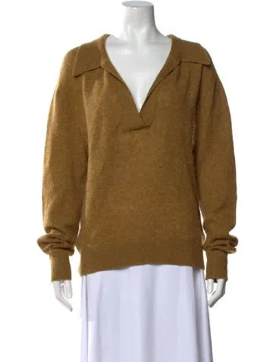 Pre-owned Khaite Cashmere V-neck Sweater In Neutral