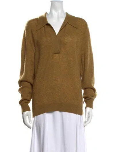 Pre-owned Khaite Cashmere V-neck Sweater In Neutrals