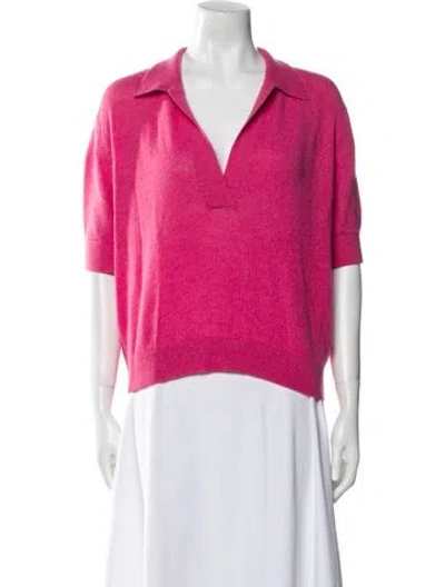 Pre-owned Khaite Cashmere V-neck Sweater In Pink