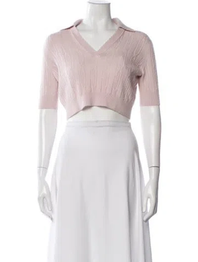 Pre-owned Khaite Cashmere V-neck Sweater In Pink
