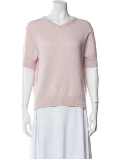 Pre-owned Khaite Cashmere V-neck Sweater In Purple