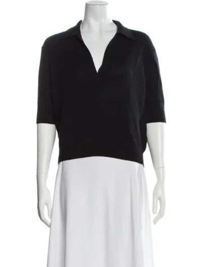 Pre-owned Khaite Cashmere V-neck Sweater W/ Tags In Black
