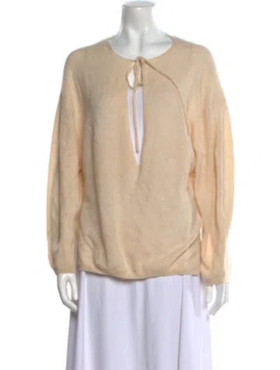 Pre-owned Khaite Cashmere V-neck Sweater W/ Tags In Neutral