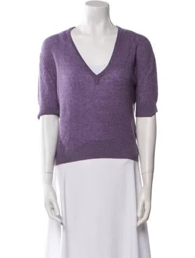 Pre-owned Khaite Cashmere V-neck Sweater In White