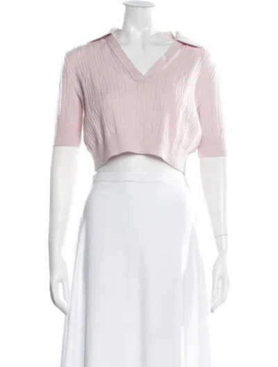 Pre-owned Khaite Cashmere V-neck Sweater In White