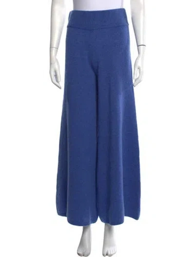 Pre-owned Khaite Cashmere Wide Leg Pants W/ Tags In Blue